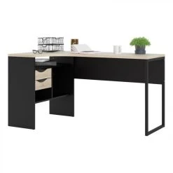 BUT Bureau D'angle ALKOR Imitation Chêne Et Noir -Magasin Dépôt Privé bureau dangle alkor imitation chene et noir 9798742 25340668 1140x1140