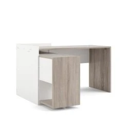 ALTER Bureau D'angle Avec étagère à Six Compartiments, Coloris Chêne Et ... 8 ALTER Bureau D'angle Avec étagère à Six Compartiments, Coloris Chêne Et ... -Magasin Dépôt Privé bureau dangle avec etagere a six compartiments coloris chene et blanc 140 x 80 x 120 cm 10644008 27708488 1140x1140
