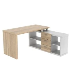Vente-unique Bureau D'angle Avec Rangements ALDRIC III - Blanc & Chêne 9 Vente-unique Bureau D'angle Avec Rangements ALDRIC III - Blanc & Chêne -Magasin Dépôt Privé bureau dangle avec rangements aldric iii blanc et chene 8780253 22685809 1140x1140