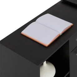 IDIMEX Bureau D'angle CARMEN Avec Meuble De Rangement, Décor Noir Mat -Magasin Dépôt Privé bureau dangle carmen avec meuble de rangement decor noir mat 9757498 25259628 1140x1140