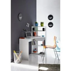 BUT Bureau D'angle PENCIL Blanc -Magasin Dépôt Privé bureau dangle delfino 4 etageres blanc 5130636 23206459 1140x1140