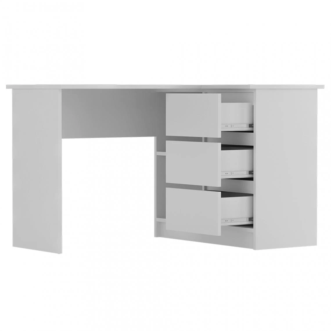 Selsey Bureau D’angle - GERANIO - 124 Cm - Blanc - Style Scandinave 3 Selsey Bureau D’angle - GERANIO - 124 Cm - Blanc - Style Scandinave – Image 3