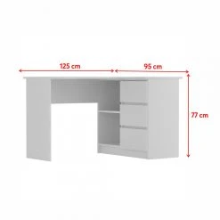 Selsey Bureau D’angle - GERANIO - 124 Cm - Blanc - Style Scandinave 9 Selsey Bureau D’angle - GERANIO - 124 Cm - Blanc - Style Scandinave -Magasin Dépôt Privé bureau dangle geranio 124 cm blanc style scandinave 10256394 26468518 1140x1140