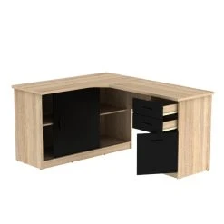 Vente-unique Bureau D'angle NORWY - 2 Portes & 2 Tiroirs - Chêne Et Noir 8 Vente-unique Bureau D'angle NORWY - 2 Portes & 2 Tiroirs - Chêne Et Noir -Magasin Dépôt Privé bureau dangle norwy 2 portes et 2 tiroirs chene et anthracite 8780269 22685885 1140x1140