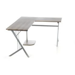 Bureau D'angle POLLUX, Noyer / Argent Hjh OFFICE -Magasin Dépôt Privé bureau dangle pollux noyer argent hjh office 10903328 365296 6 1140x1140