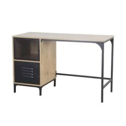 CSTORE Bureau De Travail 2 Portes En Métal - Pieds Noir - ARTY