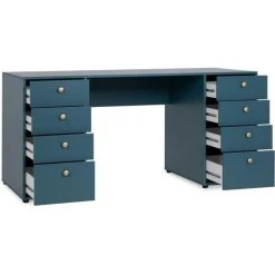 SANS MARQUE Bureau Droit Avec 8 Tiroirs - Bleu Petrole - 160 X 67 X 75 Cm - Pop Co... -Magasin Dépôt Privé bureau droit avec 8 tiroirs bleu petrole 160 x 67 x 75 cm pop color 12795256 34440322 1140x1140