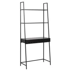 TOILINUX Bureau En MDF Et Métal Grand Tiroir Et 2 étagères - L 77cm X L. 36c...