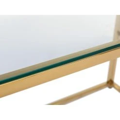 Vente-unique Bureau En Verre Trempé Et Acier - Doré Et Transparent - CLOTILDE -Magasin Dépôt Privé bureau en verre trempe et acier dore et transparent clotilde 13691224 37741836 1140x1140