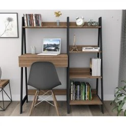 SANS MARQUE Bureau Et Etagère Châtaignier Noir 8 SANS MARQUE Bureau Et Etagère Châtaignier Noir -Magasin Dépôt Privé bureau et etagere chataignier noir 9758352 25262562 1140x1140