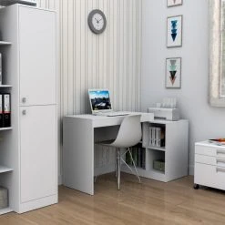 SANS MARQUE Bureau Et Rangement Intégré Blanc 8 SANS MARQUE Bureau Et Rangement Intégré Blanc -Magasin Dépôt Privé bureau et rangement integre blanc 9758360 25262600 1140x1140
