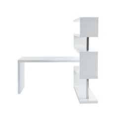 Vente-unique Bureau Extensible NICEPHORE Avec étagères - MDF Laqué Blanc 8 Vente-unique Bureau Extensible NICEPHORE Avec étagères - MDF Laqué Blanc -Magasin Dépôt Privé bureau extensible nicephore avec etageres mdf laque blanc 8780231 22685699 1140x1140