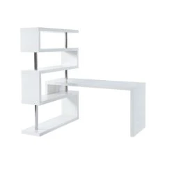 Vente-unique Bureau Extensible NICEPHORE Avec étagères - MDF Laqué Blanc 9 Vente-unique Bureau Extensible NICEPHORE Avec étagères - MDF Laqué Blanc -Magasin Dépôt Privé bureau extensible nicephore avec etageres mdf laque blanc 8780231 22685701 1140x1140