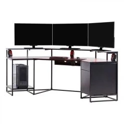 Bxgaming Bureau Gamer LED HARDCORE GAMER Noir -Magasin Dépôt Privé bureau gamer led coregamer noir 9798492 25340096 1140x1140