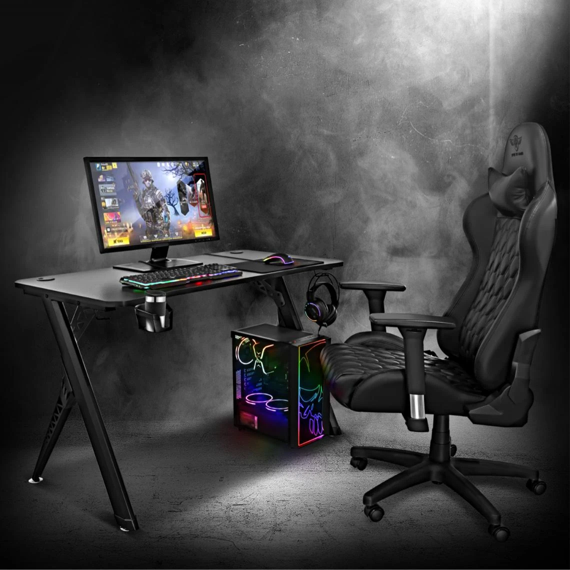 Spirit Of Gamers Bureau Gaming Headquarter 200 - Design Futuriste - 4 Pieds Réglables ... 4 Spirit Of Gamers Bureau Gaming Headquarter 200 - Design Futuriste - 4 Pieds Réglables ... – Image 4