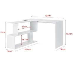 Page de garde -Magasin Dépôt Privé bureau gigogne design avec partie tagere bureau de coin extension panneau de particules melamine 77 x 120 x 50 cm blanc encasa 11526212 30198996 1140x1140