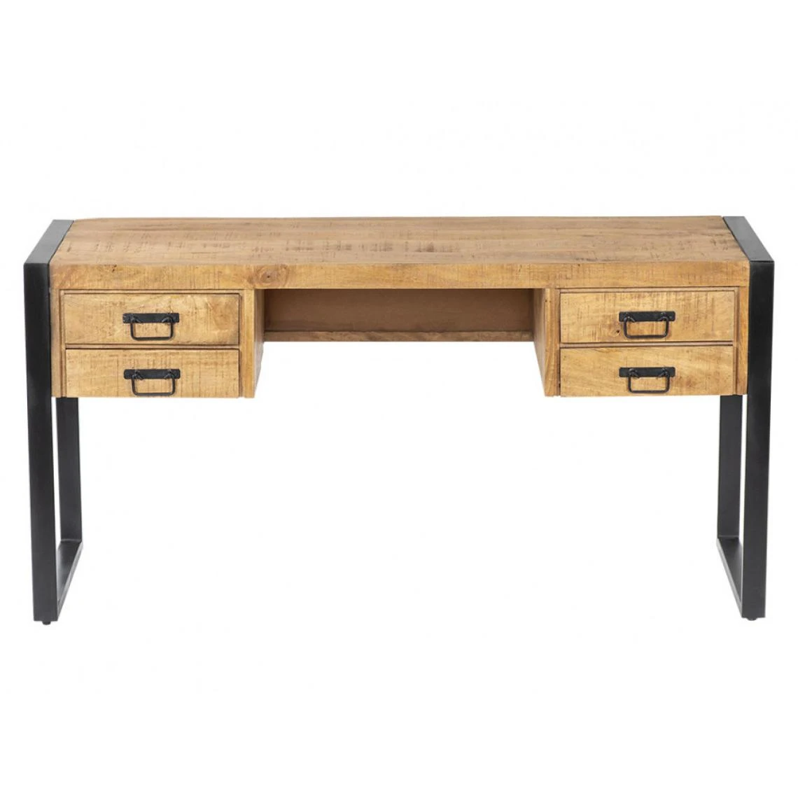 Vente-unique Bureau HARLEM - 4 Tiroirs - Bois De Manguier & Métal 3 Vente-unique Bureau HARLEM - 4 Tiroirs - Bois De Manguier & Métal – Image 3