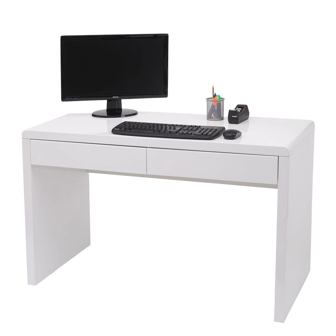 Mendler Bureau HWC-G51, Bureau Bureau Informatique Table De Travail, Blanc Bri... 1 Mendler Bureau HWC-G51, Bureau Bureau Informatique Table De Travail, Blanc Bri...