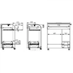 Simmob Bureau Informatique Noir à Roulettes - Coloris: Chêne Naturel -Magasin Dépôt Privé bureau informatique noir a roulettes coloris chene naturel 10206610 26303290 1140x1140
