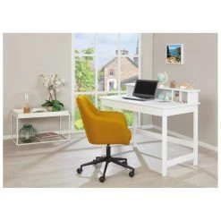 Ac-Deco Bureau - L 110 Cm X L 69 Cm X 91 Cm - Hilda - Blanc