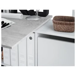 Usinestreet Bureau MARION Avec Caissons Multipositions - Blanc / Béton 7 Usinestreet Bureau MARION Avec Caissons Multipositions - Blanc / Béton -Magasin Dépôt Privé bureau marion avec caissons multipositions blanc beton 10146390 26103928 1140x1140