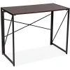 Versa Bureau Pliable En Métal Et Bois Noir.