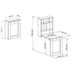 Bim Furniture Bureau Pliable TILT Table Murale Pour Ordinateur Sonoma Chêne -Magasin Dépôt Privé bureau pliable tilt table murale pour ordinateur sonoma chene 10956212 28618918 1140x1140