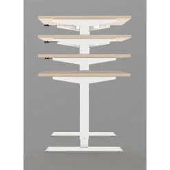 Simmob Bureau Réglable Electriquement En Hauteur 140 Cm - Coloris: Chêne Gr...