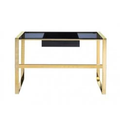 Vente-unique Bureau SALI - 1 Tiroir - Verre Trempé Et Acier - Noir Et Doré 8 Vente-unique Bureau SALI - 1 Tiroir - Verre Trempé Et Acier - Noir Et Doré -Magasin Dépôt Privé bureau sali 11061576 28904726 1140x1140