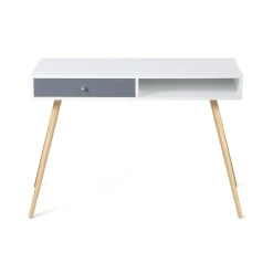 Idmarket Bureau Scandinave EFFIE 1 Tiroir – Bois Blanc Et Gris 7 Idmarket Bureau Scandinave EFFIE 1 Tiroir – Bois Blanc Et Gris -Magasin Dépôt Privé bureau scandinave effie bois blanc tiroir gris 3