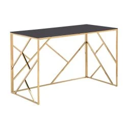 Vente-unique Bureau En Verre Trempé Et Acier - Doré Et Noir - ATHENA 7 Vente-unique Bureau En Verre Trempé Et Acier - Doré Et Noir - ATHENA -Magasin Dépôt Privé bureau traditionnel athena 13506818 36999226 1140x1140