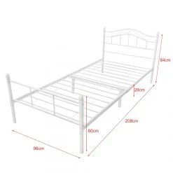 En.casa Cadre De Lit Standard Avec Matelas Florenz En Métal 90 X 200 Cm Blan... -Magasin Dépôt Privé cadre de lit standard avec matelas florenz en metal 90 x 200 cm blanc encasa 11394440 29769890 1140x1140