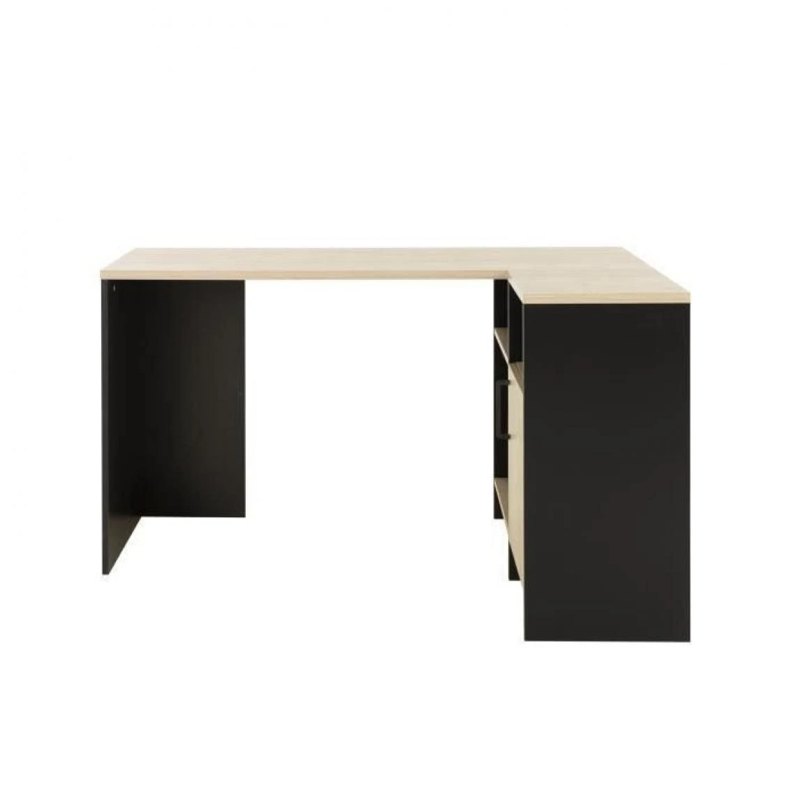 BUT Bureau D'angle KOOPER Imitation Chêne Et Noir 1 BUT Bureau D'angle KOOPER Imitation Chêne Et Noir