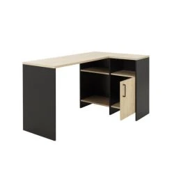 BUT Bureau D'angle KOOPER Imitation Chêne Et Noir 8 BUT Bureau D'angle KOOPER Imitation Chêne Et Noir -Magasin Dépôt Privé cardif bureau dangle decor chene et noir l 88 x p 136 x h 76 cm 4799730 23206639 1140x1140