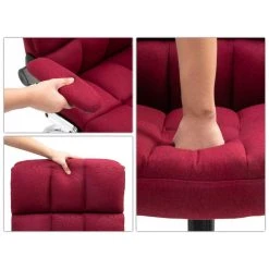 Mendler Chaise De Bureau HWC-J21, Chaise De Bureau Pivotante, Réglable En Hau... -Magasin Dépôt Privé chaise de bureau hwc j21 chaise de bureau pivotante reglable en hauteur tissutextile rouge vin 9241445 24119005 1140x1140