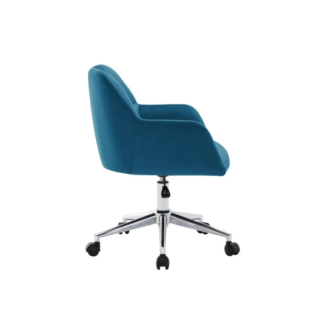 Vente-unique Chaise De Bureau - Velours - Bleu - Hauteur Réglable - PEGA 5 Vente-unique Chaise De Bureau - Velours - Bleu - Hauteur Réglable - PEGA – Image 5