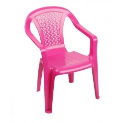 Wadiga Chaise De Jardin Pour Enfant Plastique Fuchsia Empilable