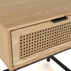 MACABANE Chevet 1 Tiroir Cannage Naturel Pieds Métal Noir MARCEAU -Magasin Dépôt Privé chevet 1 tiroir cannage naturel pieds metal noir marceau 712300 7 1140x1140