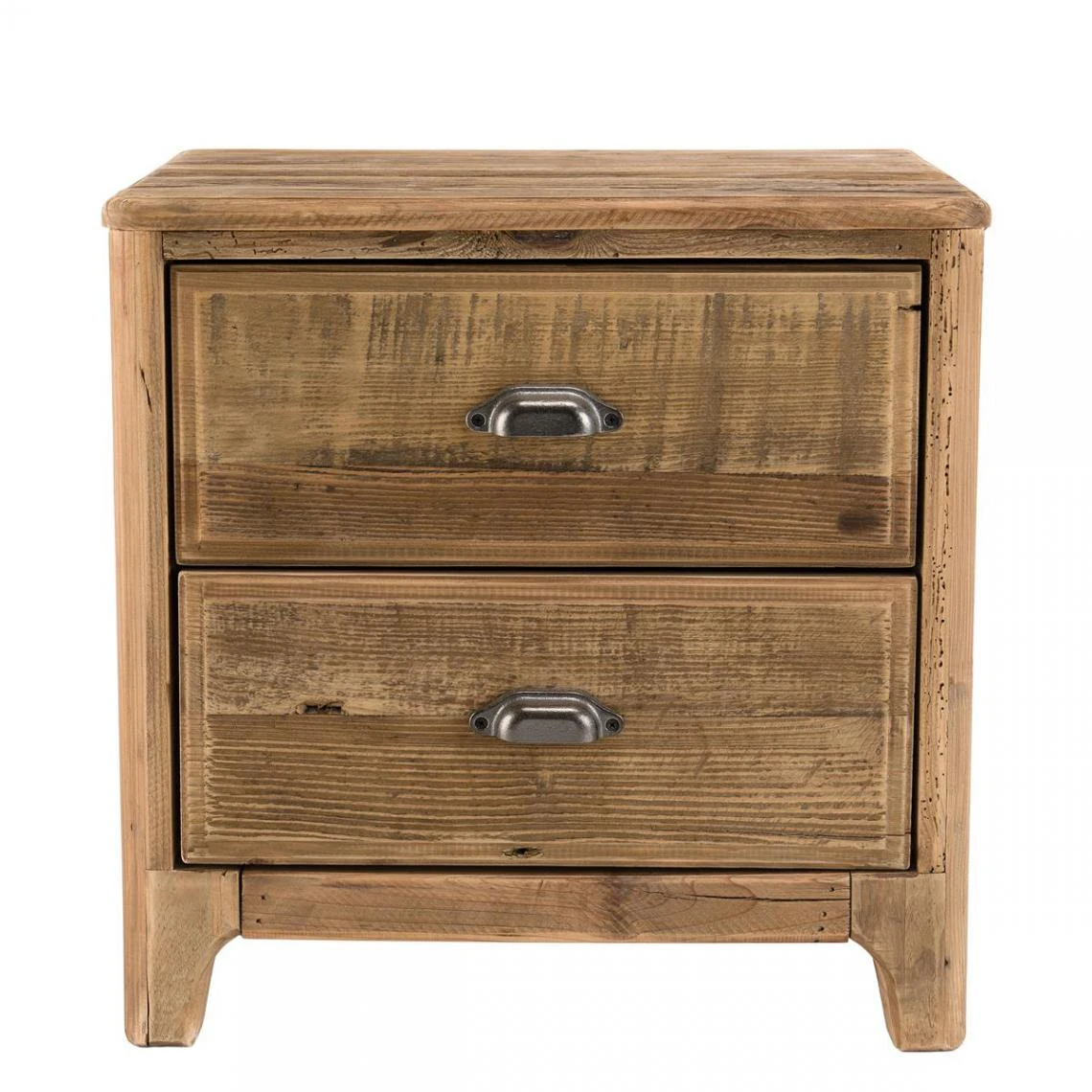 MACABANE Chevet ANDRIAN 2 Tiroirs Bois Pin Recyclé 11 MACABANE Chevet ANDRIAN 2 Tiroirs Bois Pin Recyclé – Image 11