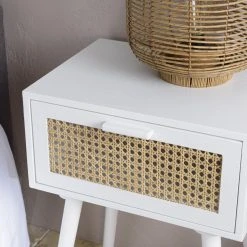 MACABANE Chevet Blanc 1 Tiroir Cannage Naturel SANDRO 8 MACABANE Chevet Blanc 1 Tiroir Cannage Naturel SANDRO -Magasin Dépôt Privé chevet blanc 1 tiroir cannage naturel sandro 3425134 6562420 20 1140x1140