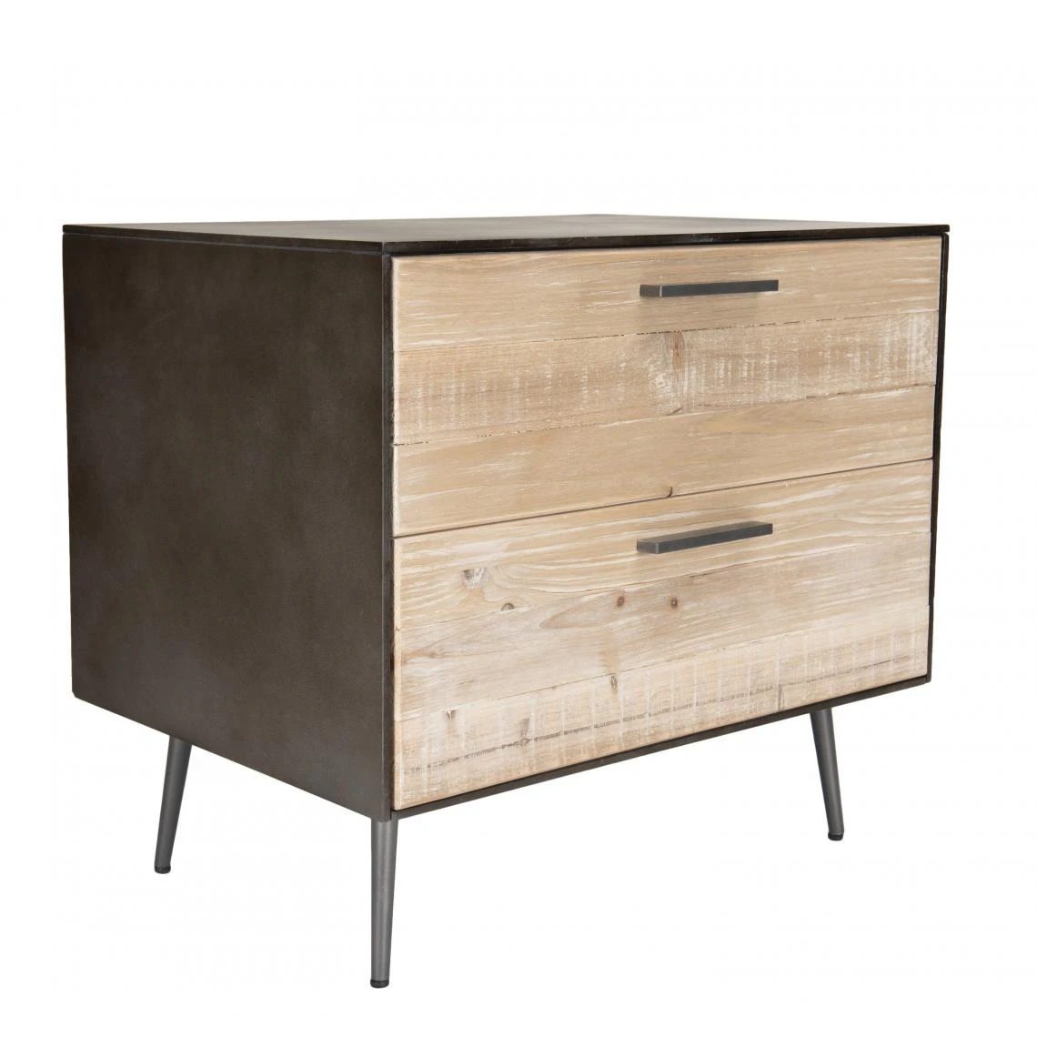 MACABANE Chevet 2 Tiroirs Sapin Et Pieds Métal CARLA 8 MACABANE Chevet 2 Tiroirs Sapin Et Pieds Métal CARLA – Image 8