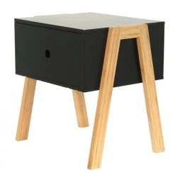 3S. X Home Table De Chevet Empilable Noir ICHIGO