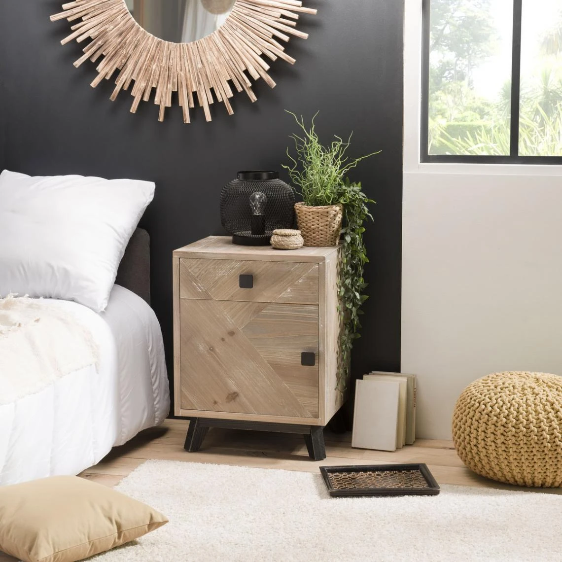 MACABANE Chevet MANDY Scandi 1 Tiroir 1 Porte 8 MACABANE Chevet MANDY Scandi 1 Tiroir 1 Porte – Image 8