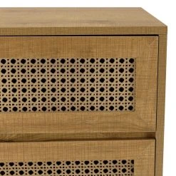 MACABANE Chevet Marron 2 Tiroirs Effet Cannage Pieds Métal Noir CHARLIE -Magasin Dépôt Privé chevet marron 2 tiroirs effet cannage pieds metal noir charlie 737105 7 1140x1140