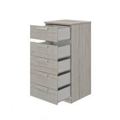 CALICOSY Chiffonnier 5 Tiroirs 48 Cm Décor Chêne Grisé - HEVA -Magasin Dépôt Privé chiffonnier 5 tiroirs 48 cm decor chene grise heva 7919105 20009119 1200x1200