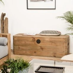 MACABANE Coffre Rangement ANDRIAN Bois Pin Recyclé