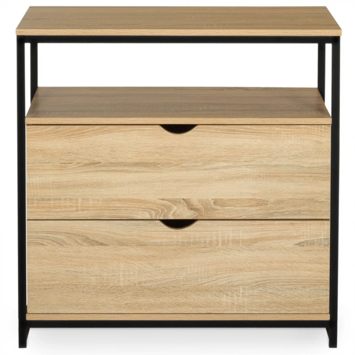 Idmarket Commode 2 Tiroirs DETROIT Design Industriel Avec étagère 4 Idmarket Commode 2 Tiroirs DETROIT Design Industriel Avec étagère – Image 4