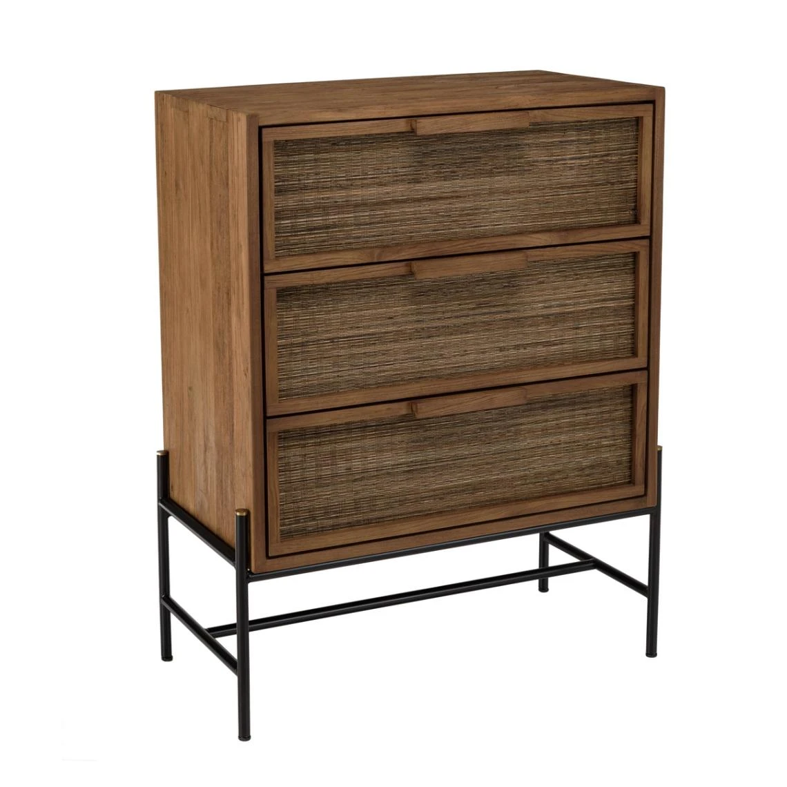 MACABANE Commode 3 Tiroirs En Bois De Teck Recyclé 2 MACABANE Commode 3 Tiroirs En Bois De Teck Recyclé – Image 2