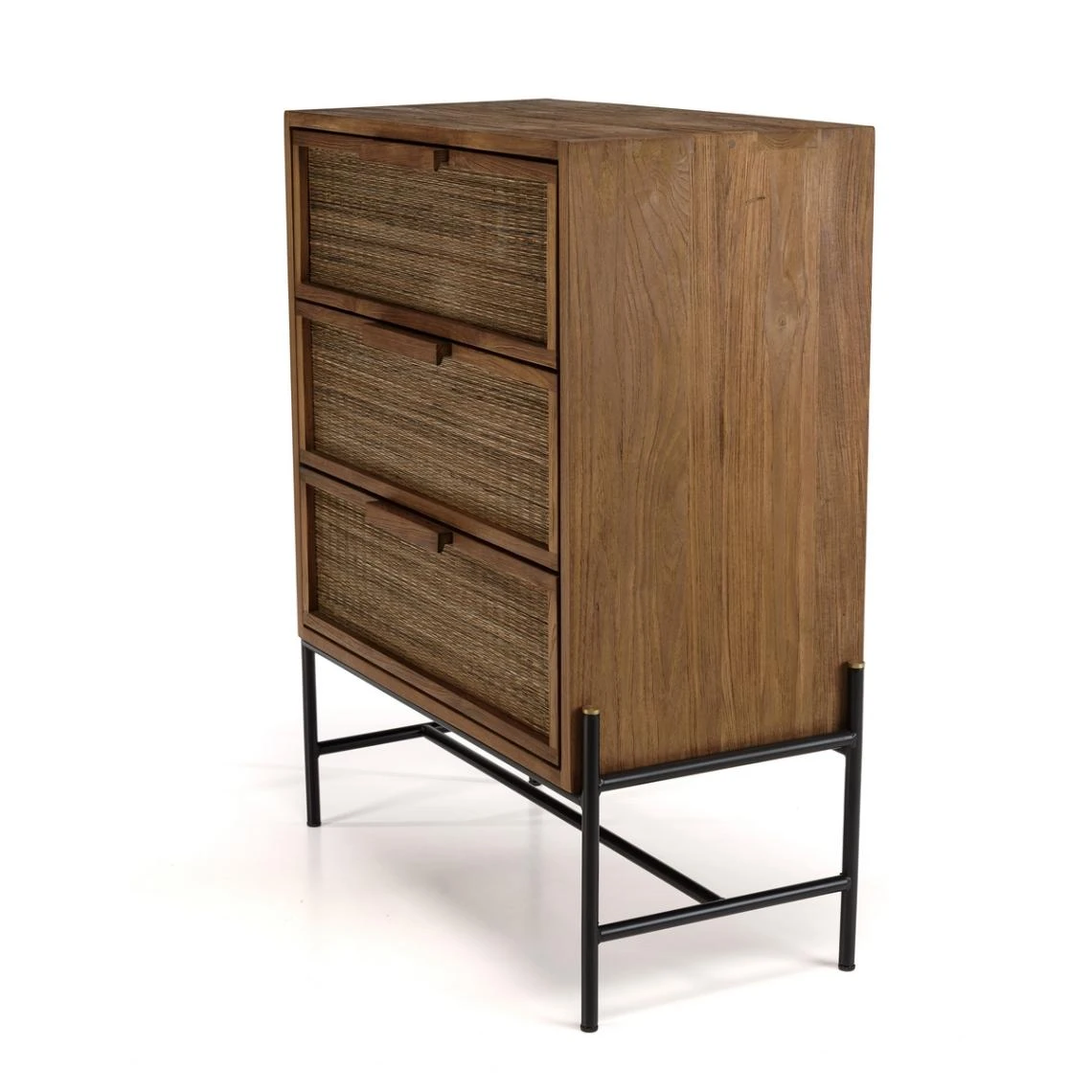 MACABANE Commode 3 Tiroirs En Bois De Teck Recyclé 7 MACABANE Commode 3 Tiroirs En Bois De Teck Recyclé – Image 7