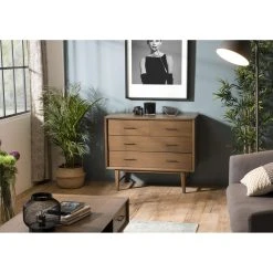 MACABANE Commode 4 Tiroirs Bois De Mindi - LAYANA -Magasin Dépôt Privé commode 4 tiroirs bois de mindi lyana design 1235565 3 1140x1140